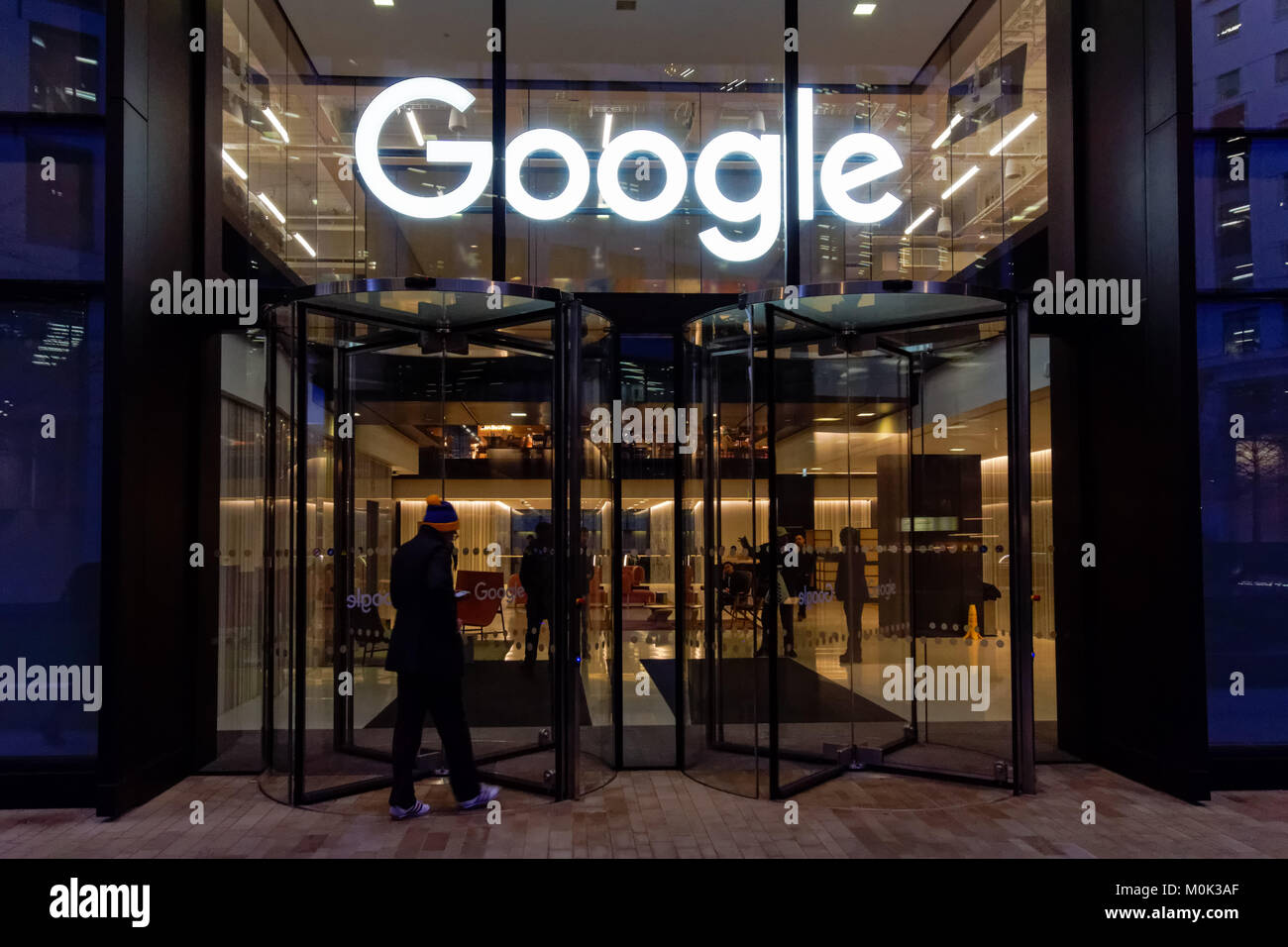 Google bureau au 6 Square de Pancras King's Cross, Londres, Angleterre, Royaume-Uni, UK Banque D'Images