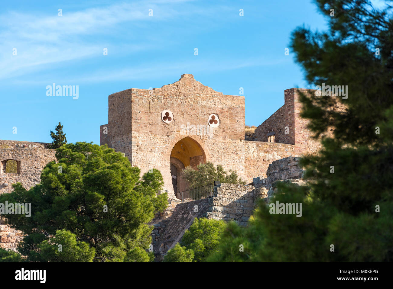 Voir l'ancienne cité romaine au château de Sagunto. Valence, Espagne. Banque D'Images