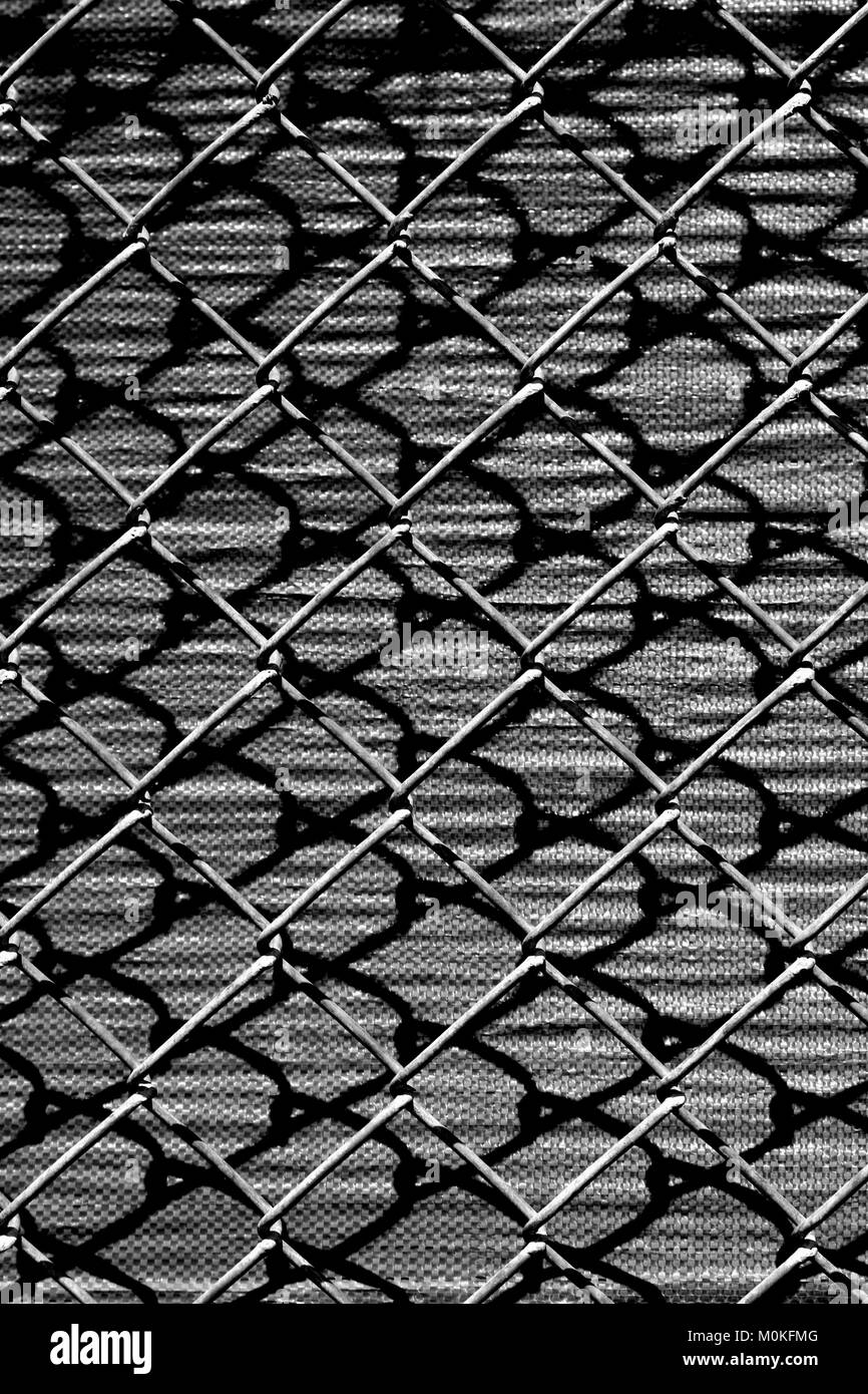 Ombres et Grillage Banque D'Images