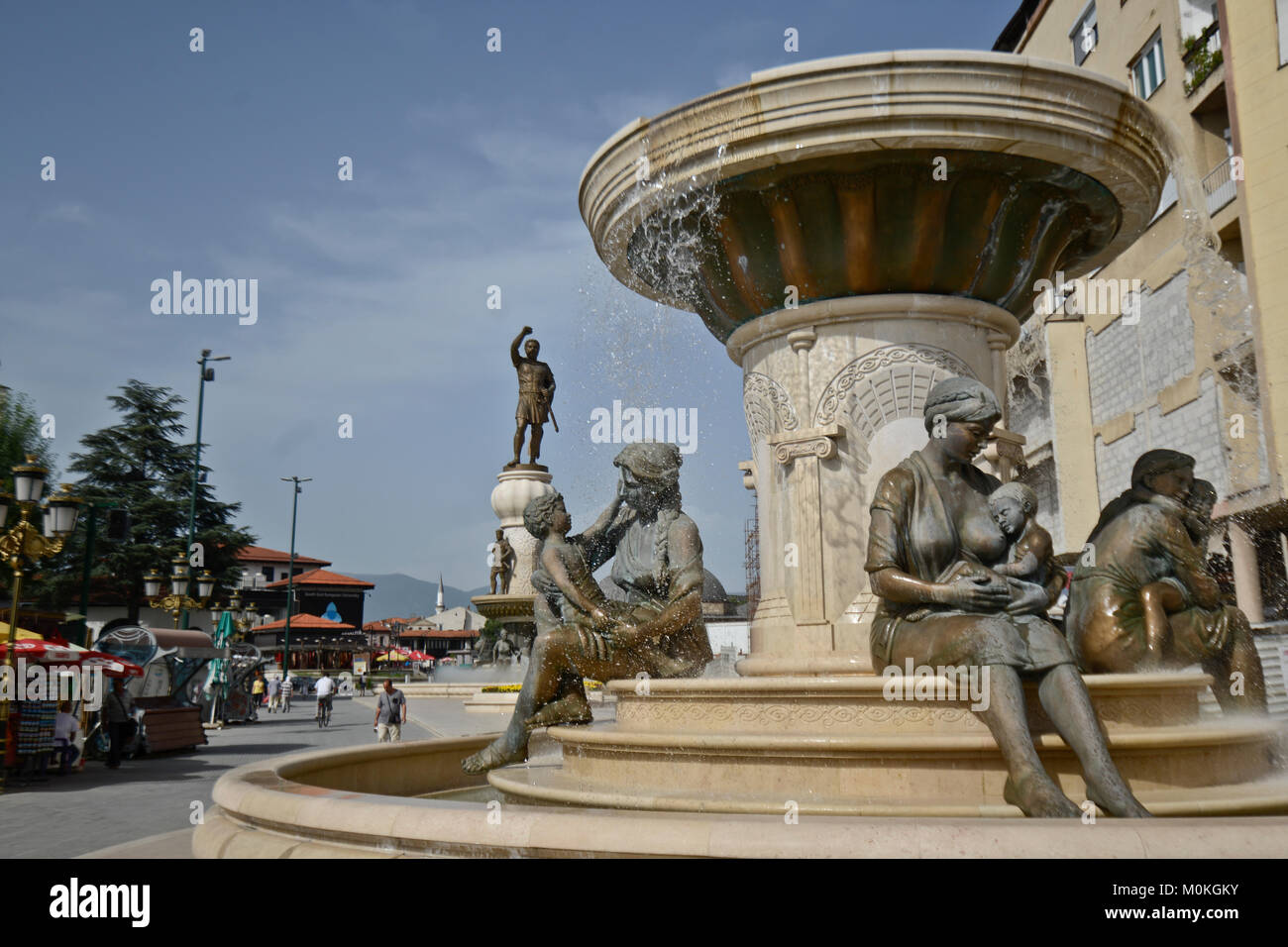 Nouveaux monuments de Skopje 2014 Projet (Skopje, Macédoine) Banque D'Images