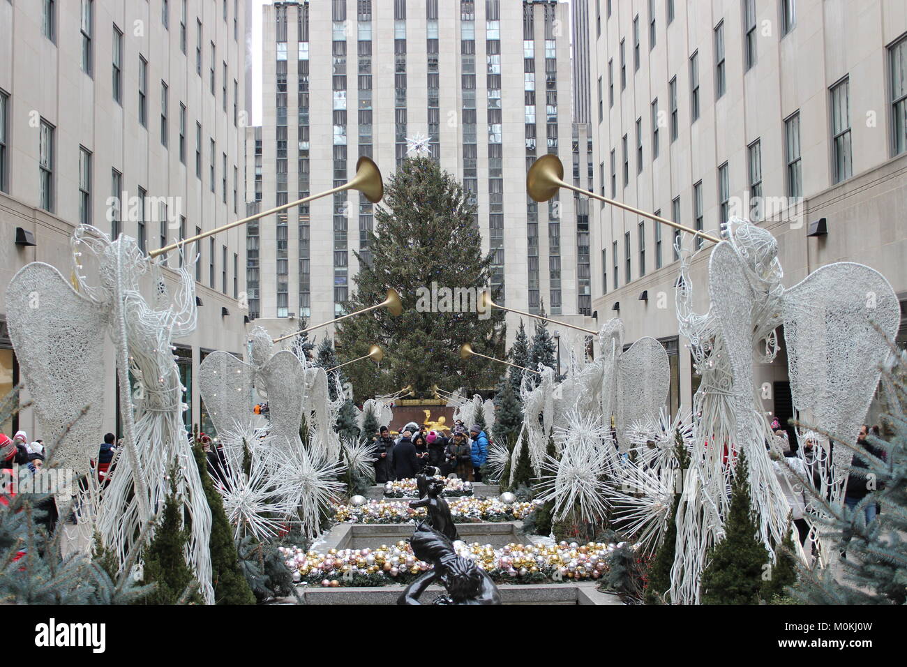 New York Rockefeller Center Le temps de Noël Banque D'Images