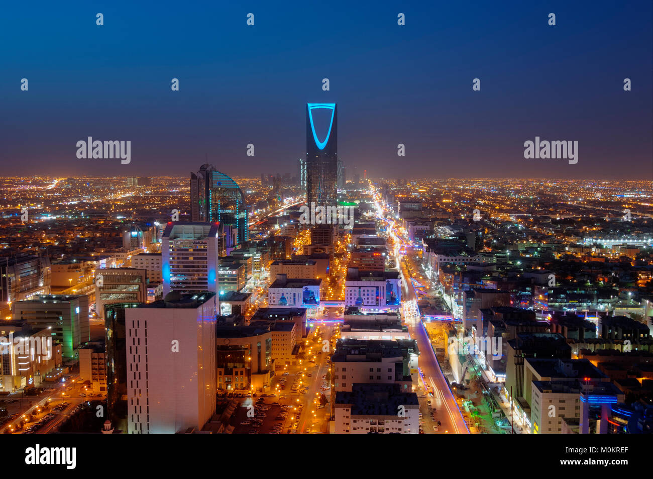 Riyadh skyline at night # 2 Banque D'Images
