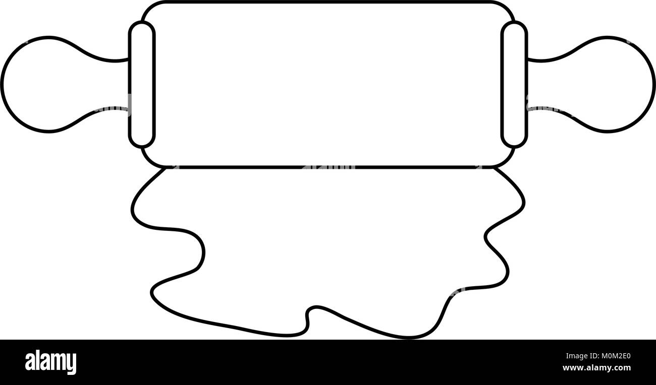 Les mains avec rouleau à pâtisserie Illustration de Vecteur