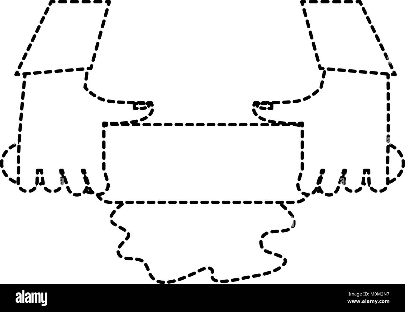 Les mains avec rouleau à pâtisserie Illustration de Vecteur