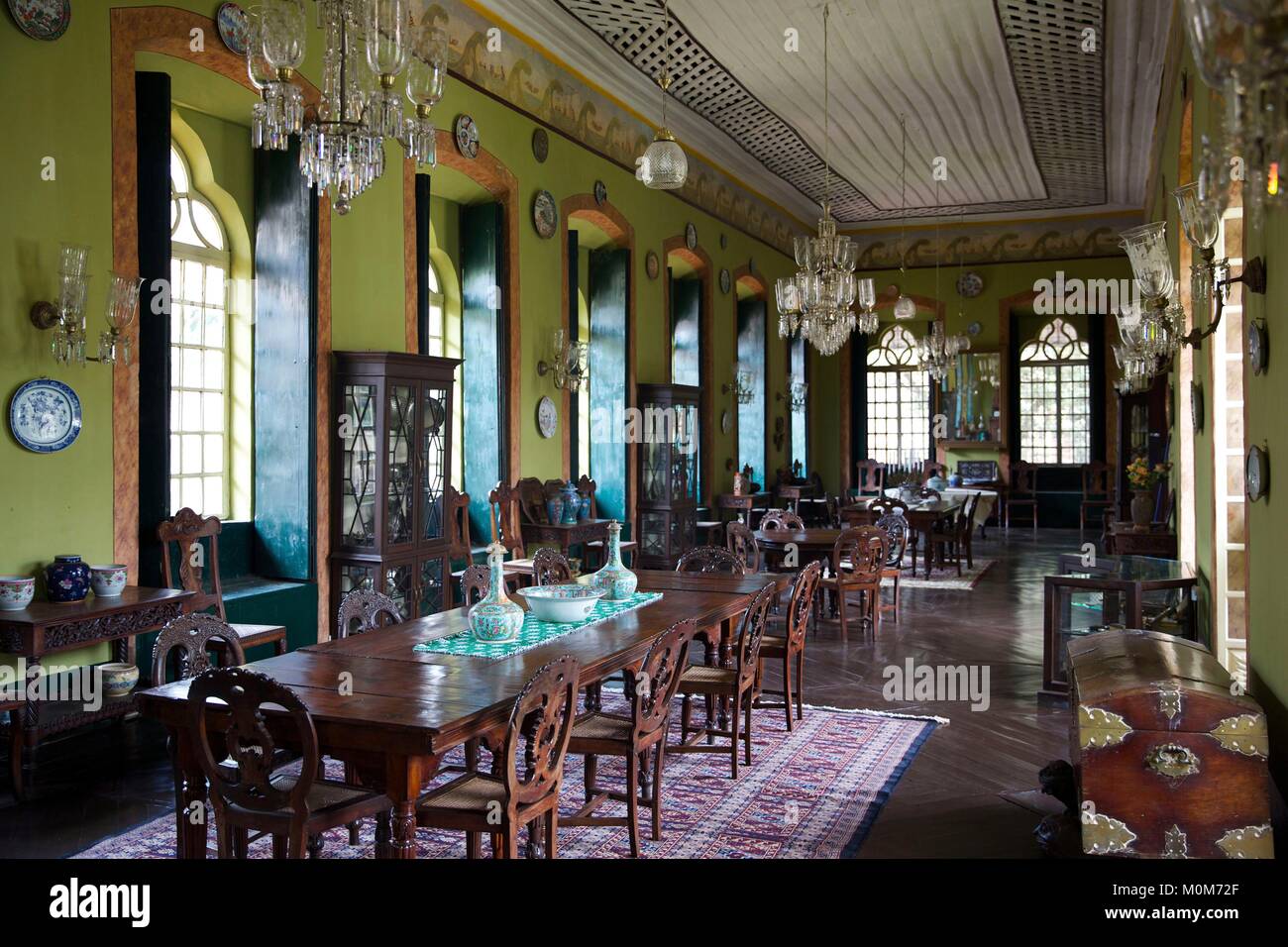 L'Inde, Goa, salle à manger de la maison,luxuary Figueiredo villa coloniale portugaise Banque D'Images