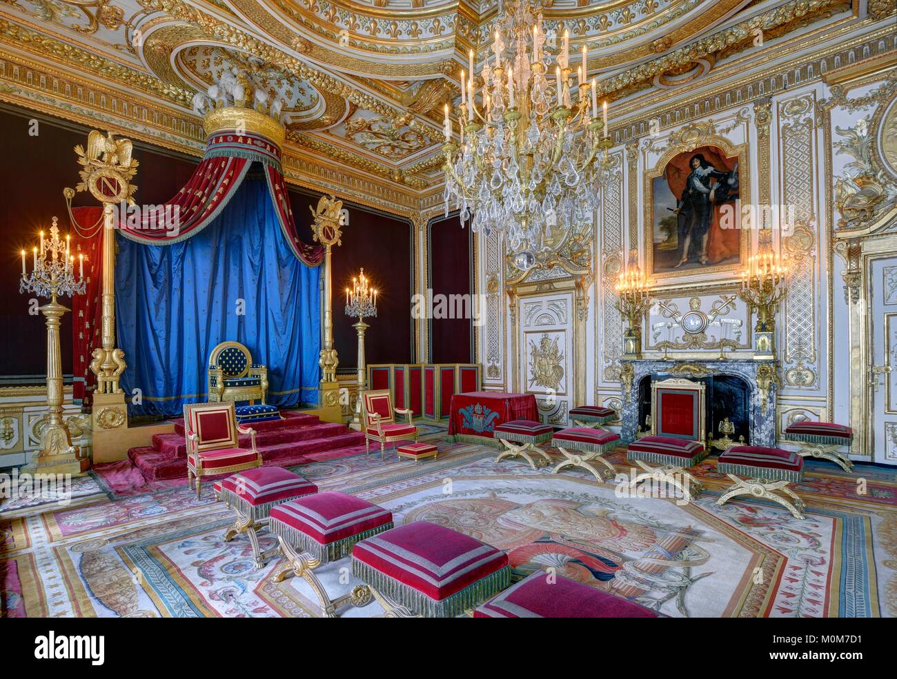 France,Seine et Marne,château de Fontainebleau classé au Patrimoine Mondial par l