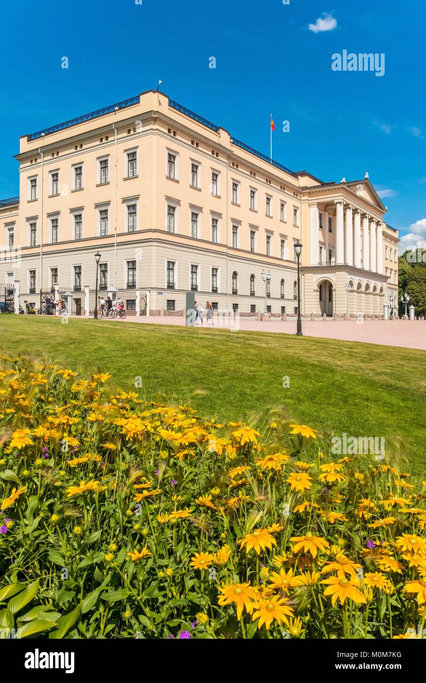 La Norvège, Oslo, Palais Royal (b comme Slott) Banque D'Images