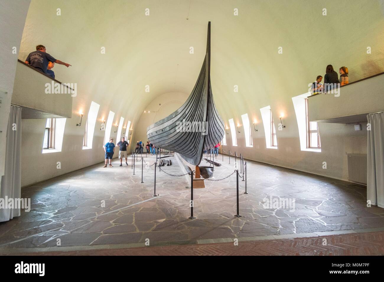 La Norvège, Oslo,bigdoy,le Musée du Bateau Viking (Vikingskipshuset),bateau funéraire de Gokstad Banque D'Images