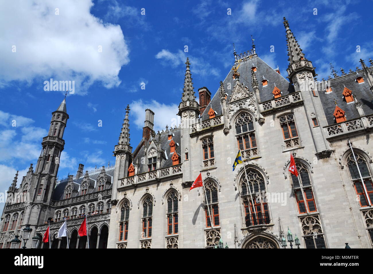 Provinciaal Hof - Province Cour sur place du marché, Bruges, Belgique Banque D'Images