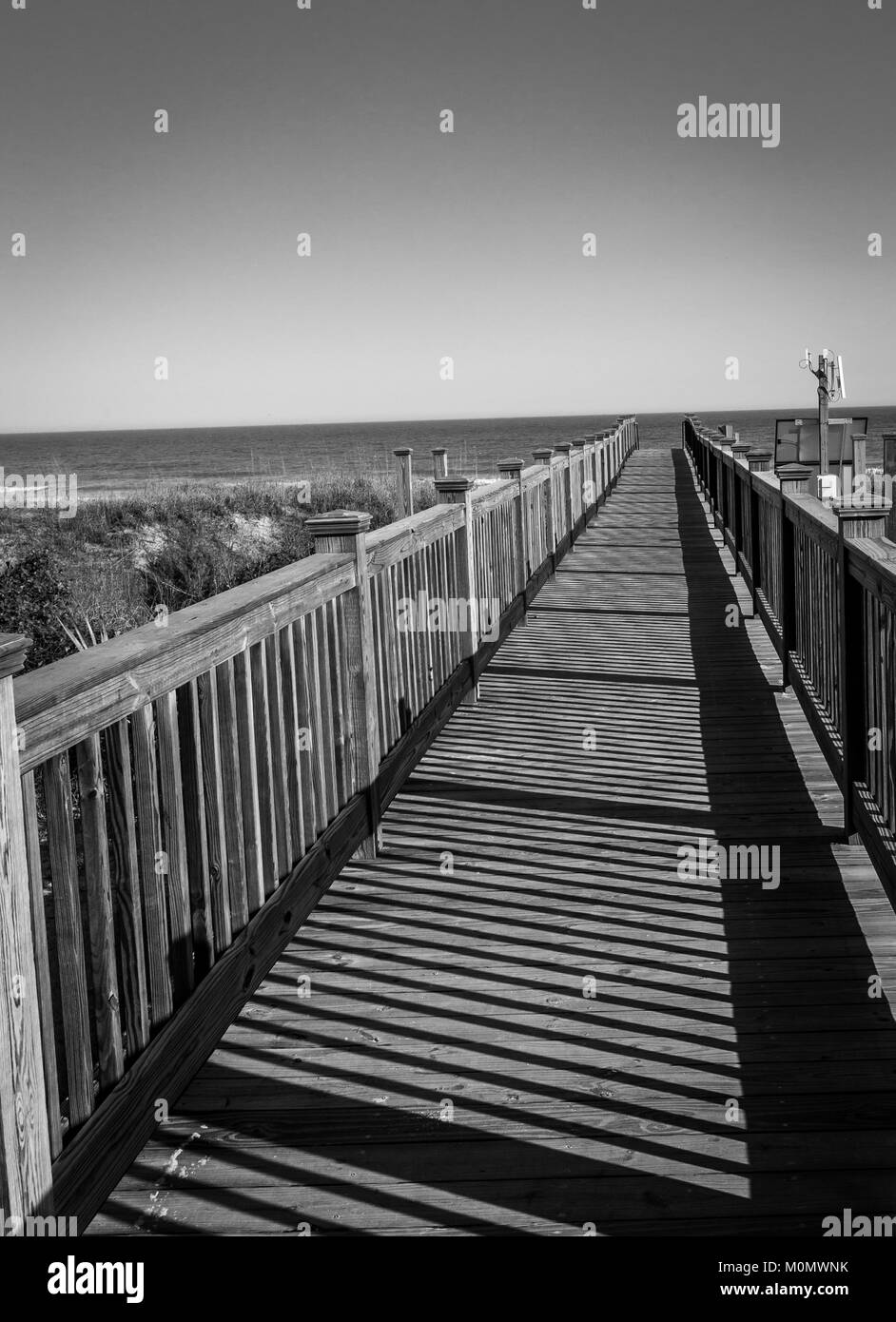 Bord de marche de la plage à Mytle Beach, en Caroline du Sud. Banque D'Images