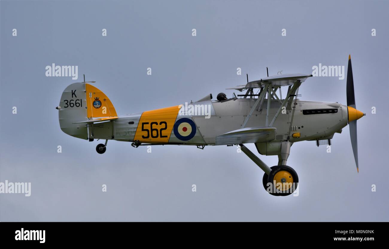 Biplan Hawker Nimrod 562 avions d'époque Banque D'Images