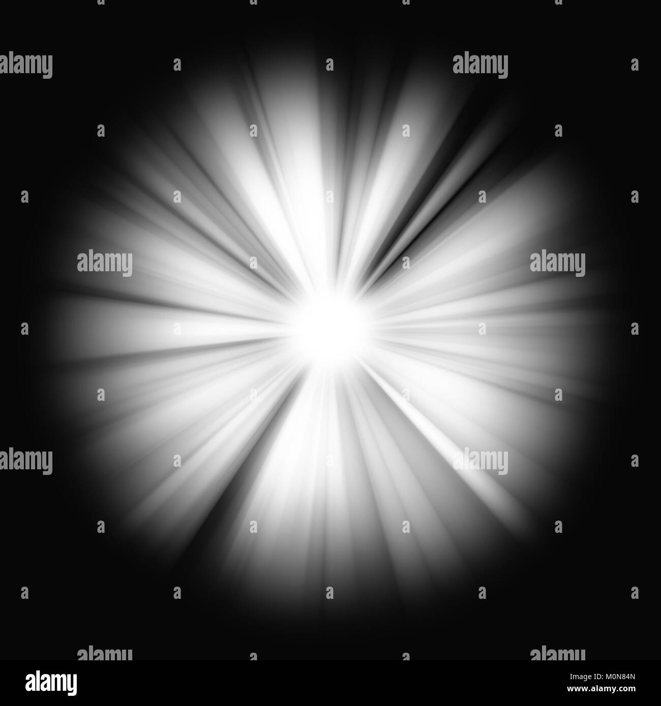 Résumé des faisceaux de lumière vive sur fond noir Banque D'Images