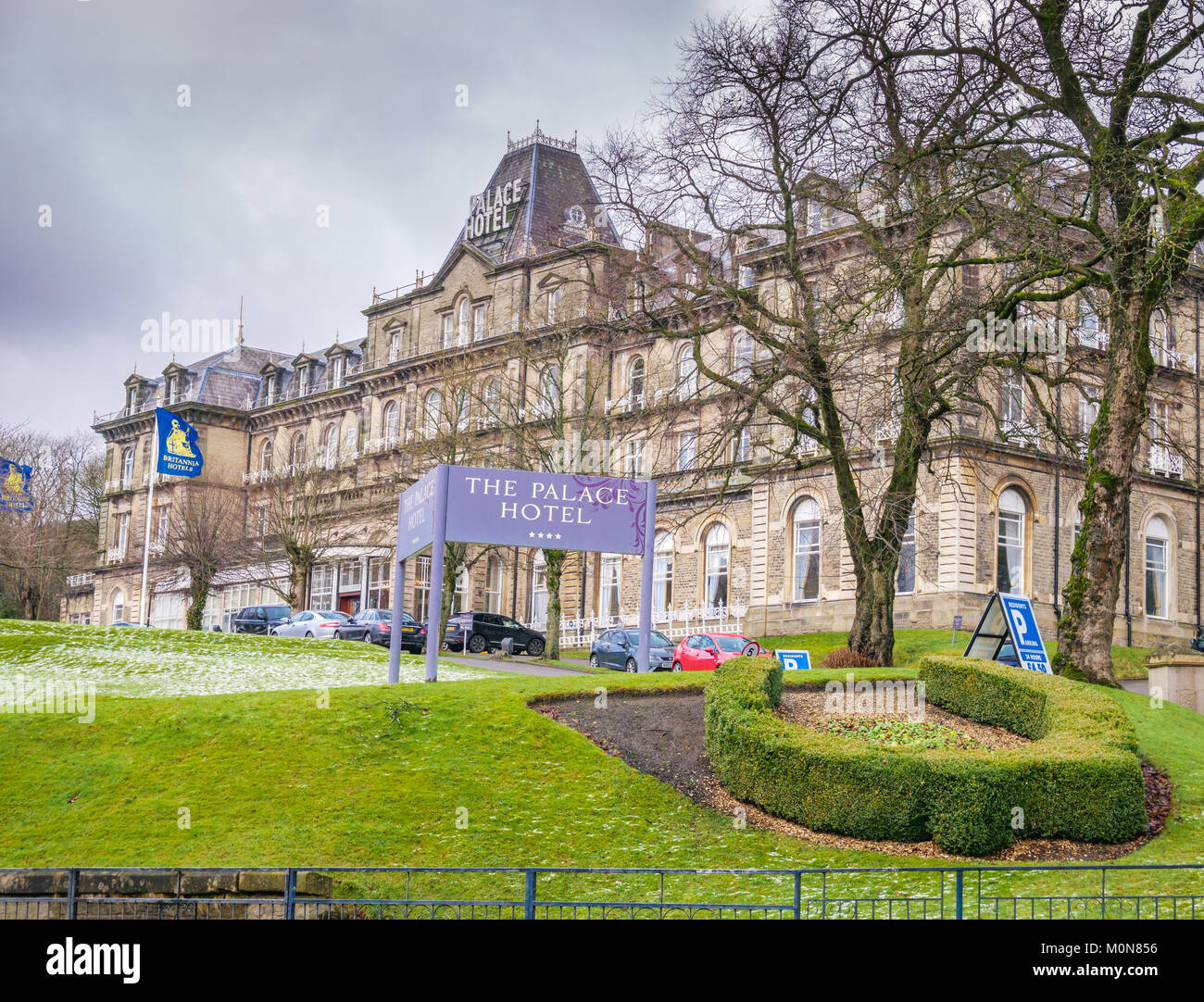 Le victorien construit Palace Hotel à la ville thermale de Buxton (la plus haute ville du marché en Angleterre, à 1 000 pieds) dans le Peak District de Derbyshire. Banque D'Images