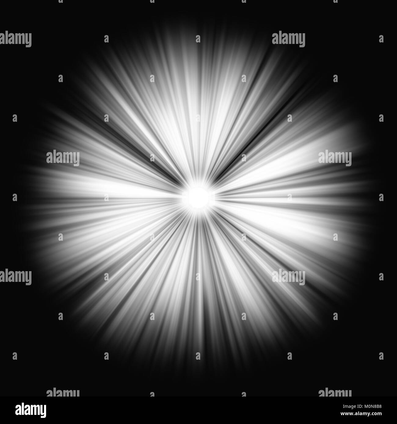 Des faisceaux de lumière vive sur noir : étoile brillante dans l'obscurité. Grande résolution maximale Banque D'Images