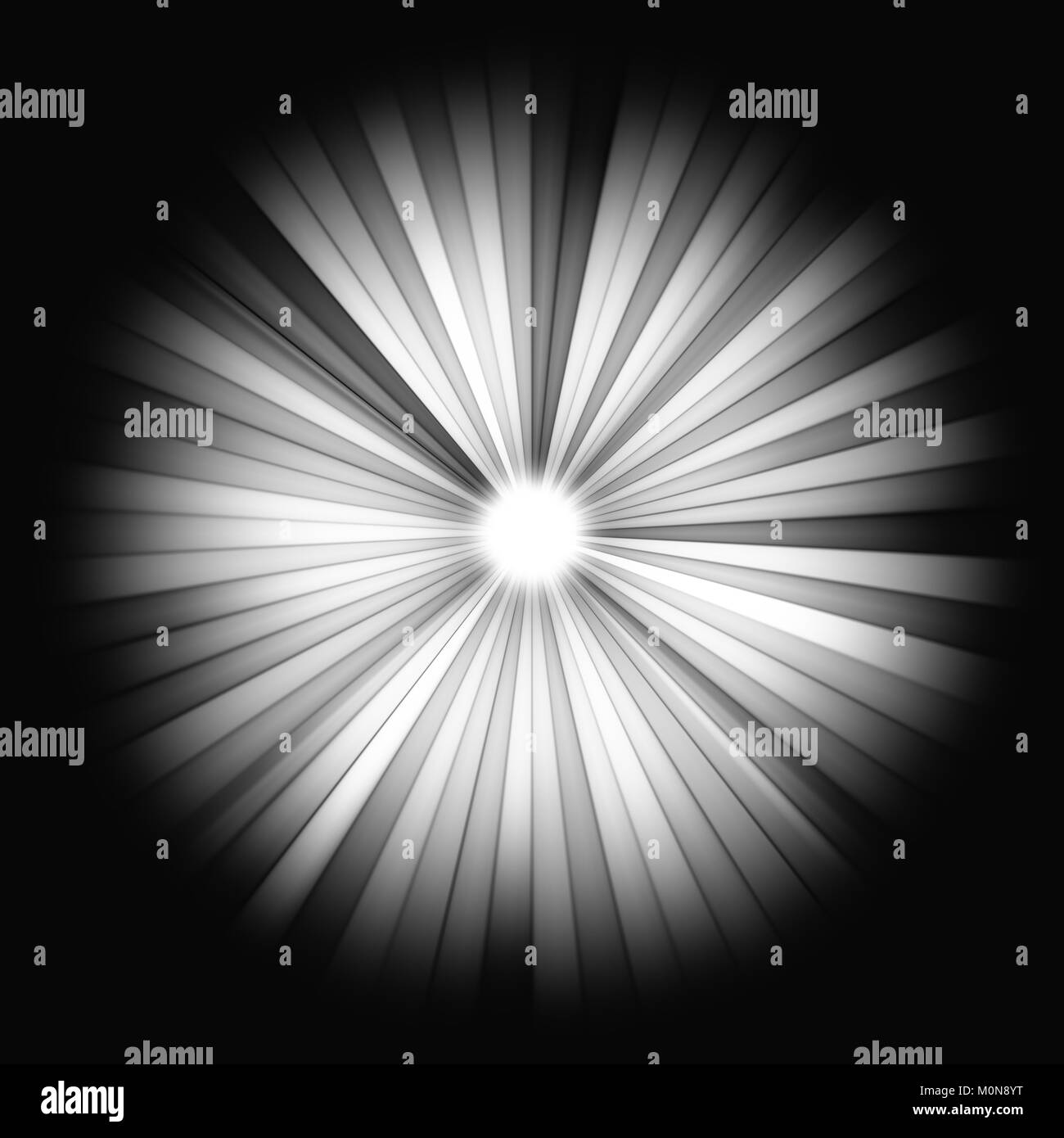 Les faisceaux lumineux sur noir : étoile brillante dans l'obscurité. Grande résolution maximale Banque D'Images