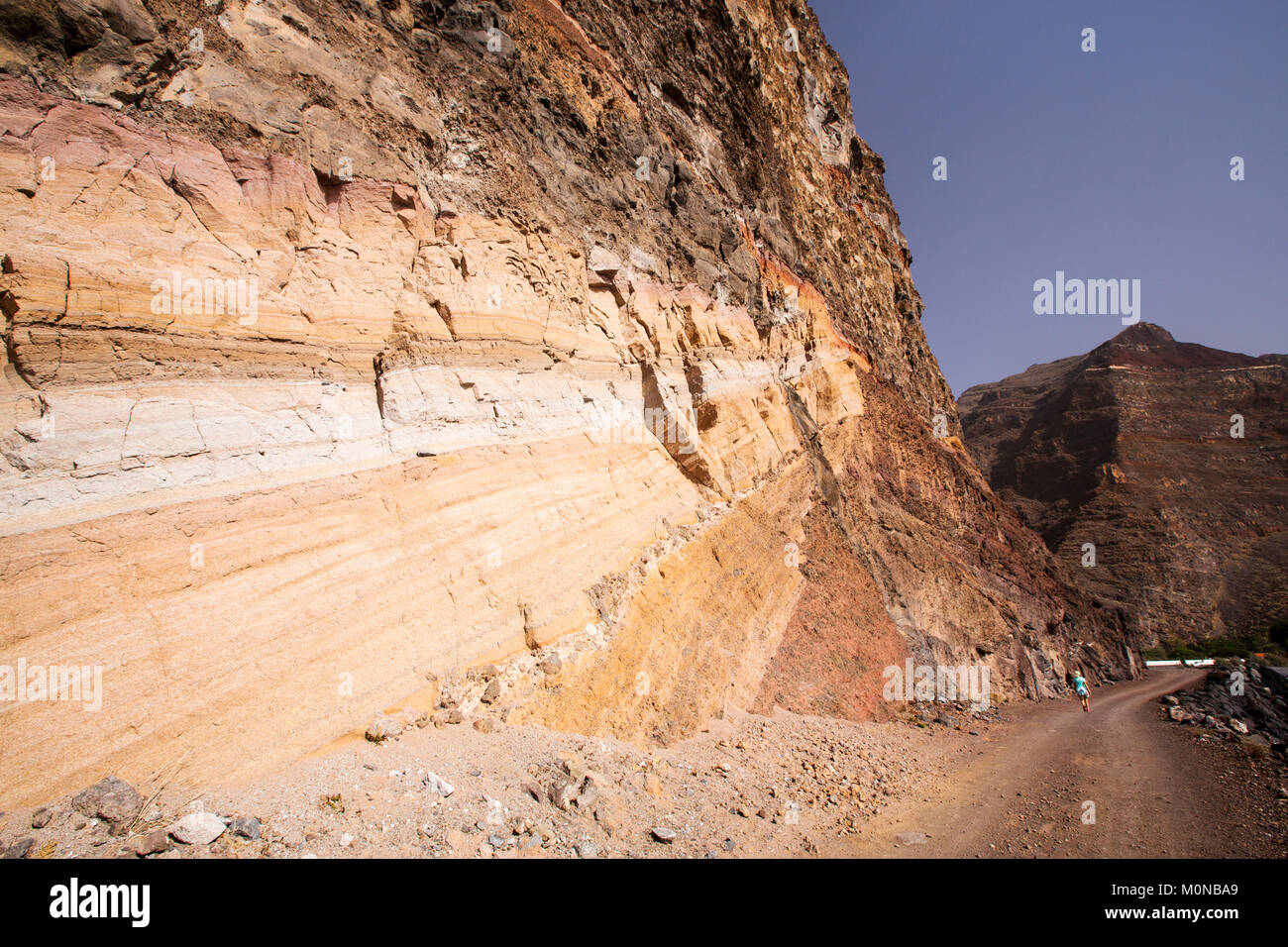 Les falaises près de Valle Gran Rey sur La Gomera, Îles Canaries. Banque D'Images