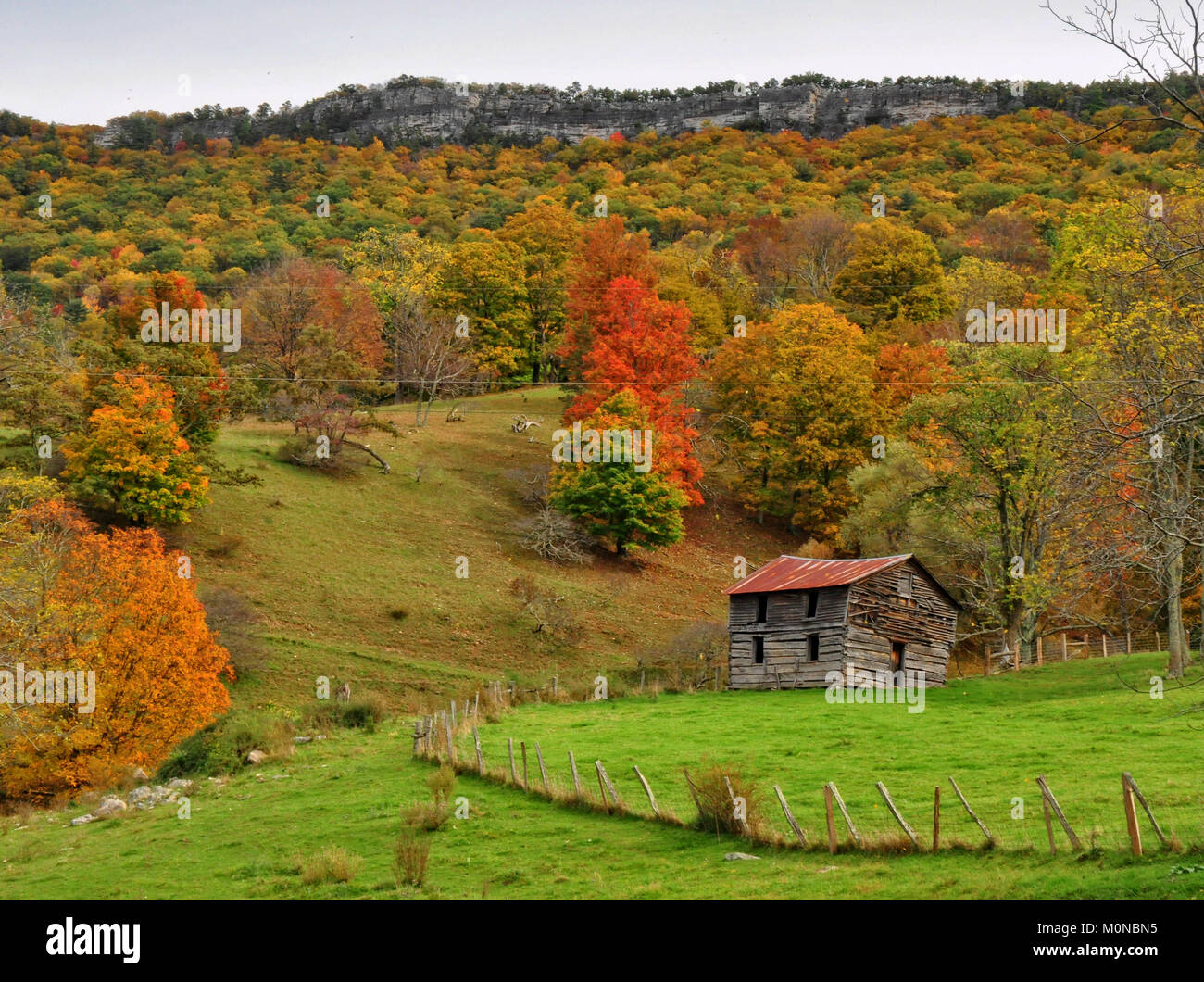 La vallée pittoresque de l'Allemagne brille en couleurs d'automne en Virginie de l'Ouest Banque D'Images