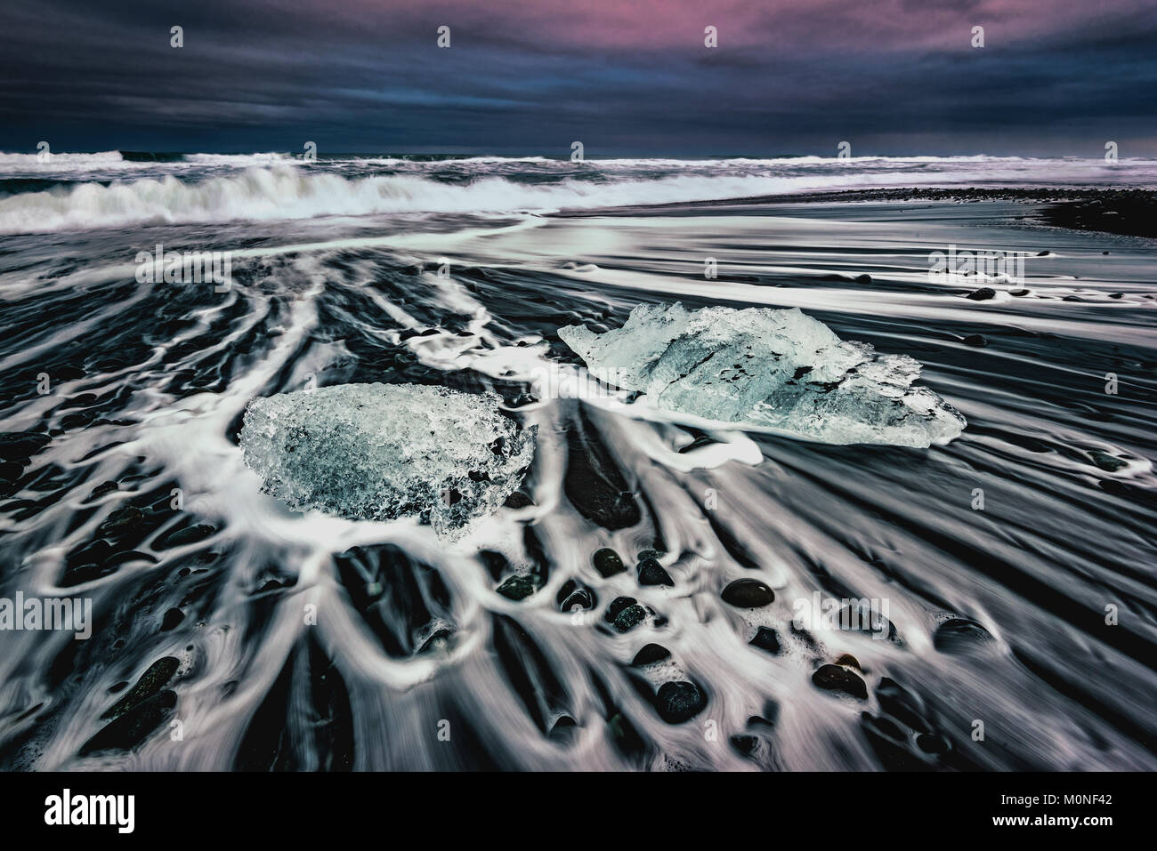 Plage du diamant, de l'Islande Banque D'Images