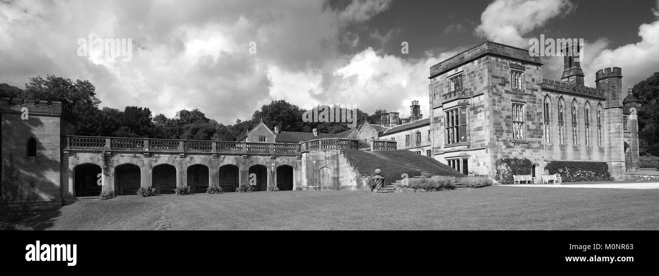 L'été, Ilam Hall dans le village d'Ilam, Staffordshire, England, UK Banque D'Images