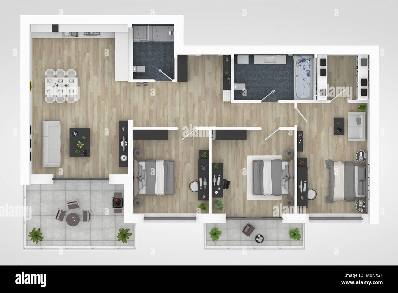 plan de maison vue de dessus
