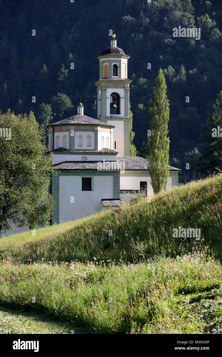 Église et Monastero Santa Maria,Suisse,Valais,Poschiavo Banque D'Images