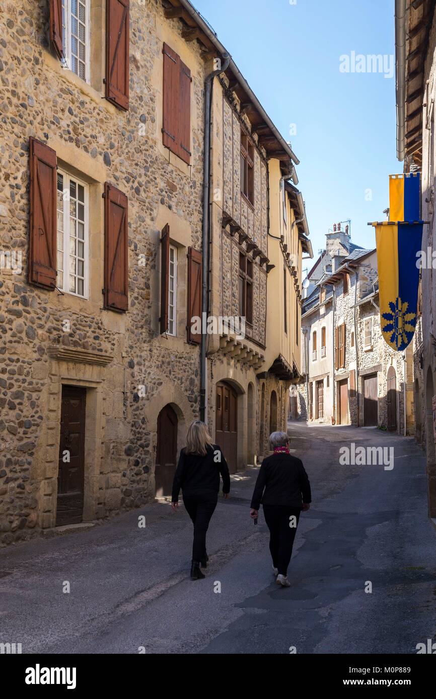 France,Aveyron,Sainte Eulalie d'Olt,les plus beaux villages de France
