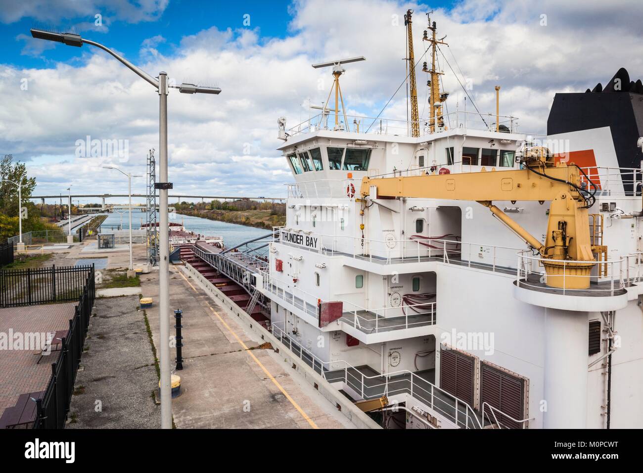 Canada,Ontario,St. Catherines,Canal Welland,Écluse numéro 3 Banque D'Images