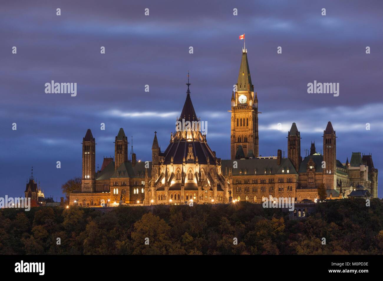 Canada,Ontario,Ottawa, capitale du Canada Parlement du Canada,des,dawn Banque D'Images