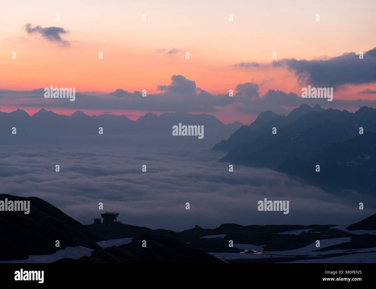 La Suisse,Tessin,val Bedretto,Corno Gries Hut du Club Alpin Suisse à plus de 2300 mètres Banque D'Images