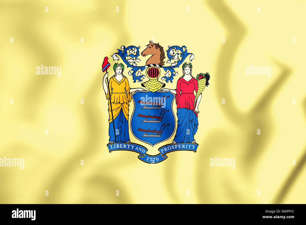 Pavillon 3D de New Jersey, USA. 3D Illustration. Banque D'Images