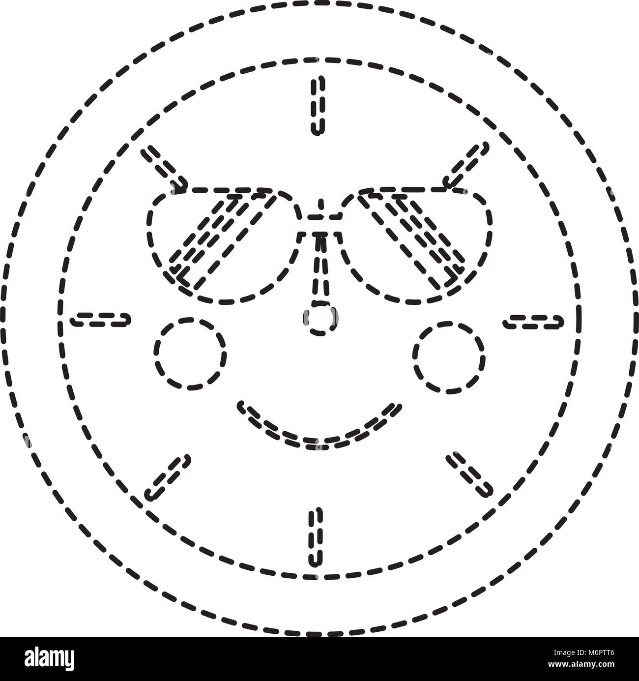 L'icône horloge image kawaii Illustration de Vecteur