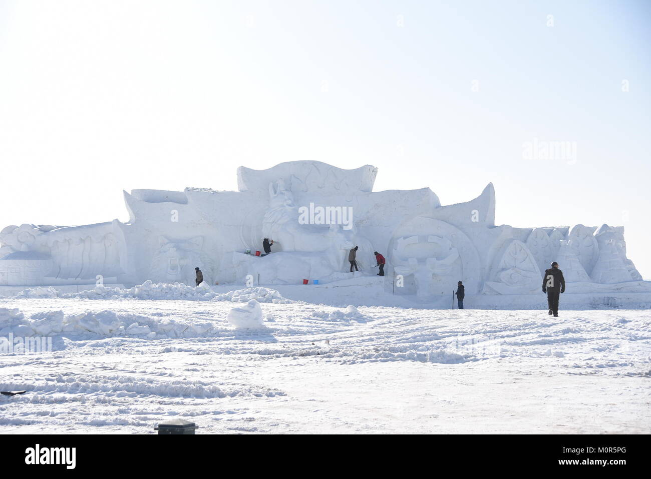 Hohhot, Hohhot, Chine. 14Th Jan, 2018. Hohhot, Chine 14ème Janvier 2018 : Le festival de la glace et de la neige est tenue à Hohhot, Chine du nord, région autonome de Mongolie intérieure. Crédit : SIPA Asie/ZUMA/Alamy Fil Live News Banque D'Images