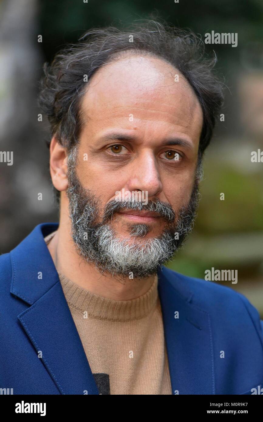 Rome, Italie. 24 Jan, 2018. L'Italie, Rome, 24 janvier, 2018 : Photocall du film "Appelez-moi par votre nom' nominé pour 4 oscars, dans l'image le directeur Luca Guadagnino Crédit photo : Fabio Mazzarella/Sintesi/Alamy Live News Banque D'Images