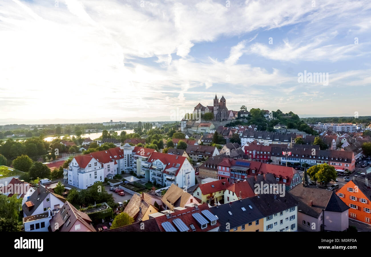 Allemagne, Bade-Wurtemberg, Breisach, vieille ville, vue à Breisach Minster Banque D'Images