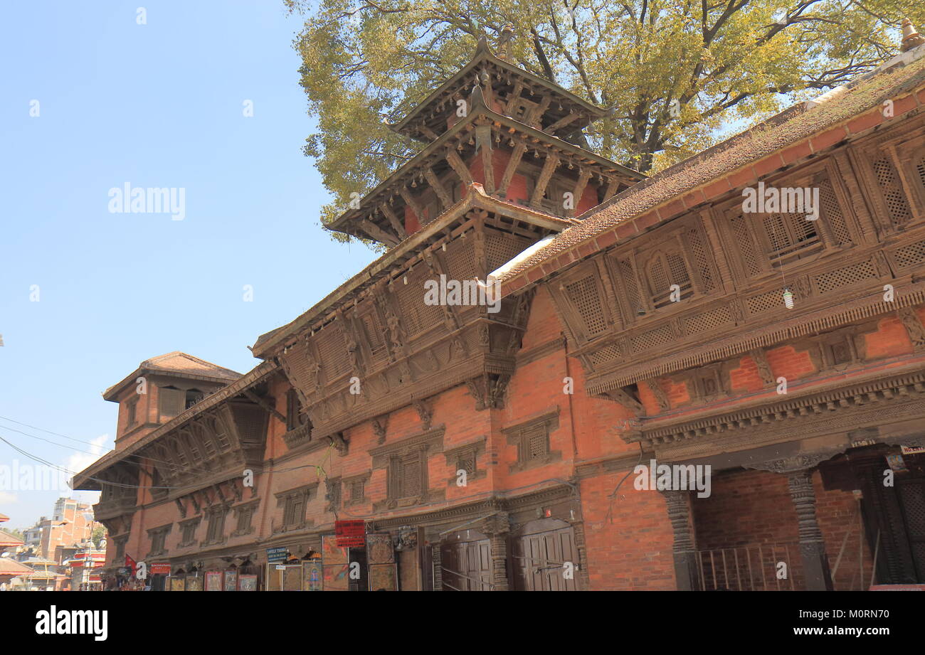 Dans l'architecture historique Durbar Square Katmandou Népal Banque D'Images