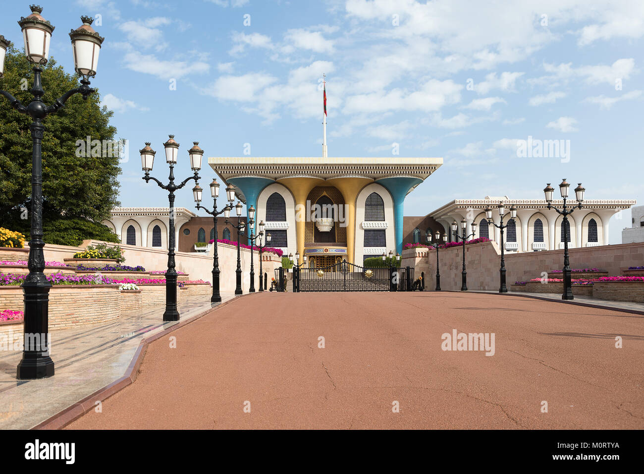 Palais Royal Qasr Al Alam, Muscat Oman. Banque D'Images