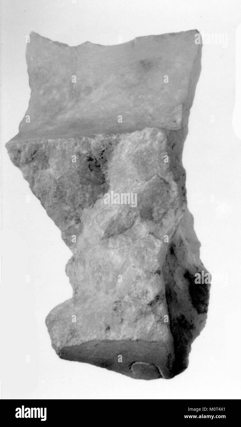 Les fragments de poitrine canope du règne du pharaon égyptien Siptah sont des découvertes archéologiques importantes. Ces fragments font partie d'une ancienne pratique funéraire et donnent un aperçu des coutumes funéraires de la période du nouvel Empire en Égypte. Banque D'Images