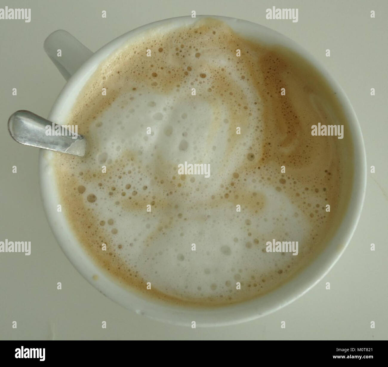 Un cappuccino servi dans un restaurant de Summit, New Jersey, mettant en vedette la boisson traditionnelle du café italien faite avec de l'espresso, du lait vapeur et de la mousse, populaire dans les cafés à travers les États-Unis. Banque D'Images Un cappuccino servi dans un restaurant de Summit, New Jersey, mettant en vedette la boisson traditionnelle du café italien faite avec de l'espresso, du lait vapeur et de la mousse, populaire dans les cafés à travers les États-Unis. Banque D'Images