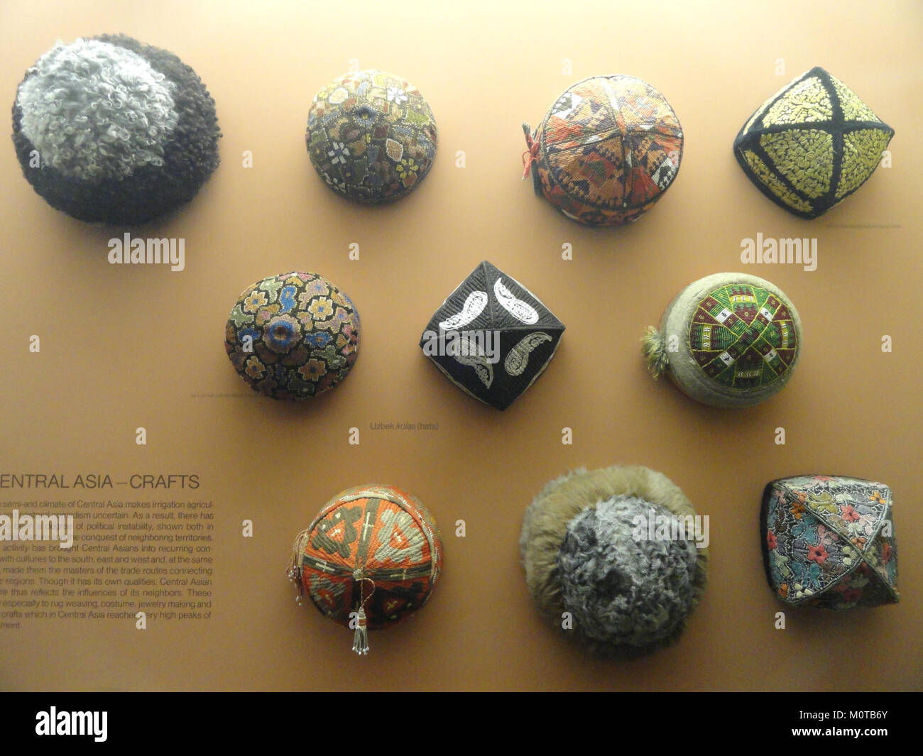 Chapeaux d'Asie centrale - AMNH - DSC06260 Banque D'Images