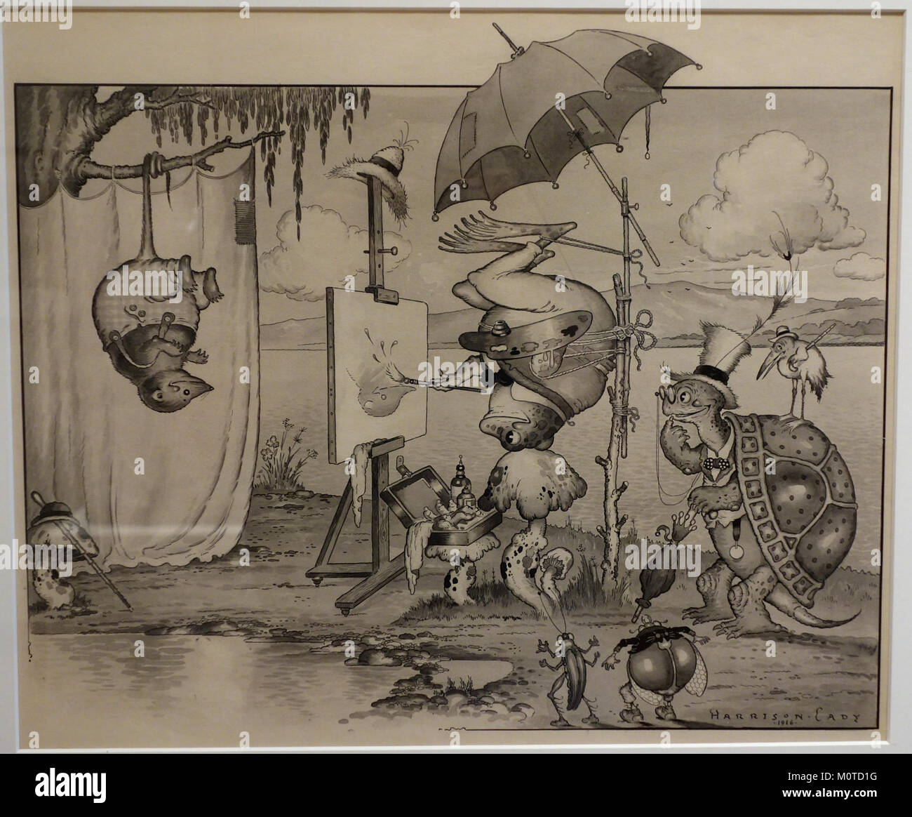Dessin animé pour la série de Burgess par Harrison Cady, vue 1, 1916, publiée dans le magazine Life, le 6 septembre, 1917, encre sur papier et laver - New Britain Museum of American Art - DSC09092 Banque D'Images