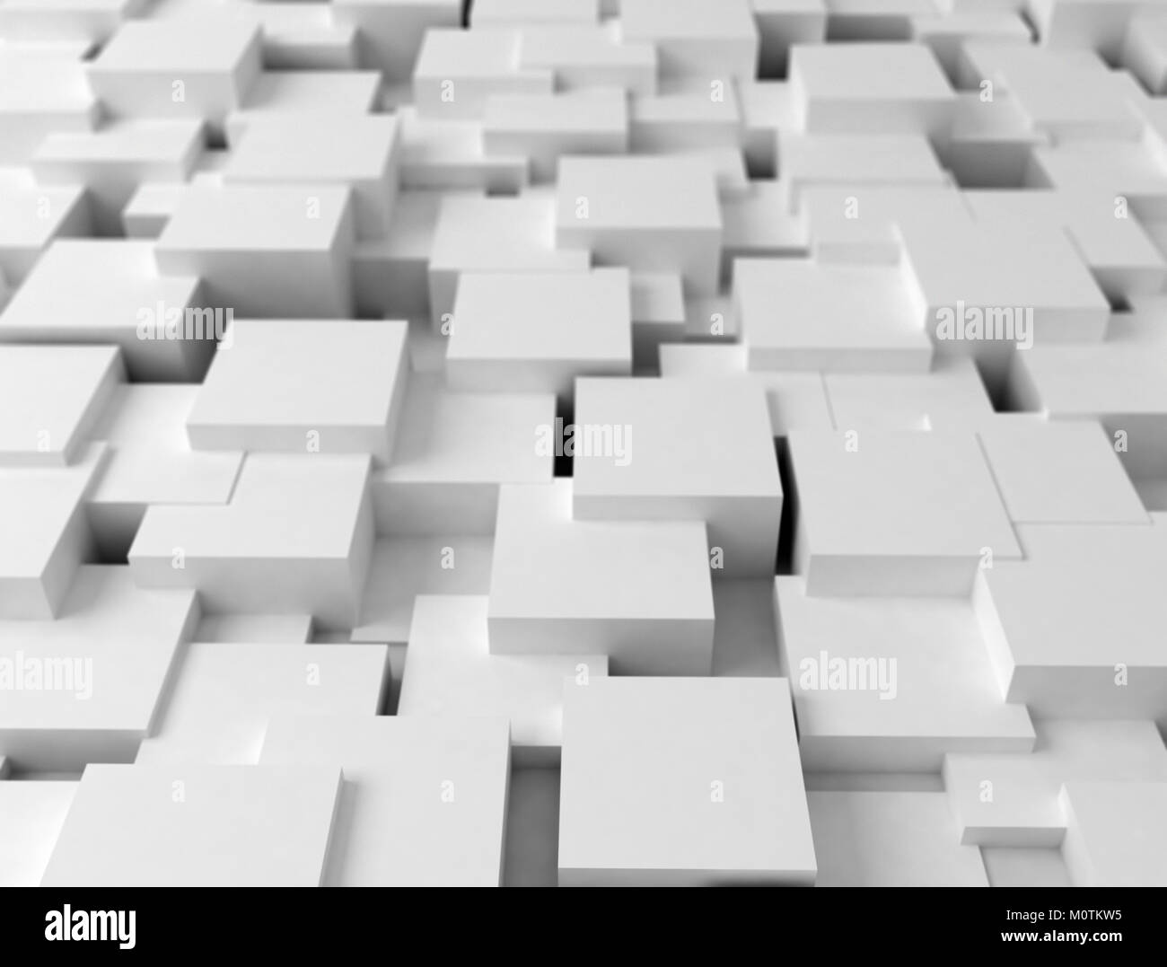 Le rendu 3D de blocs cubes abstract background Banque D'Images