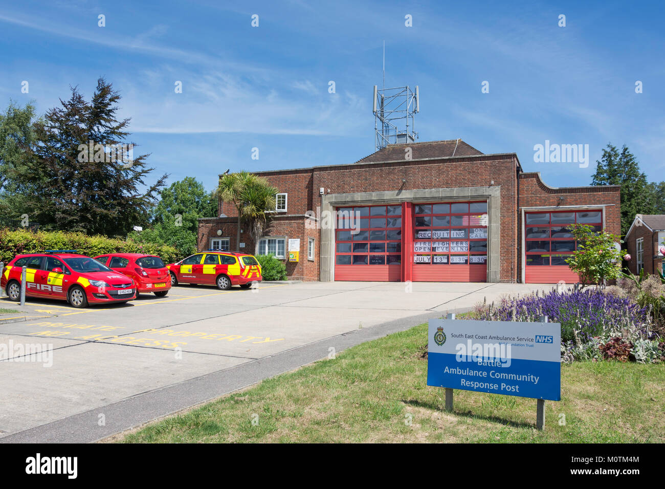 Communauté de combat Fire Station, High Street, Battle, East Sussex, Angleterre, Royaume-Uni Banque D'Images