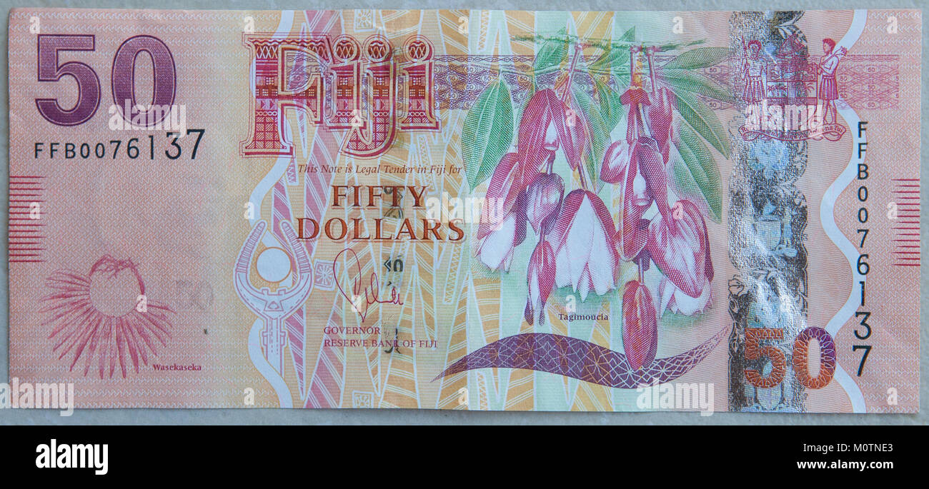Cinquante dollars fidjiens Banque D'Images