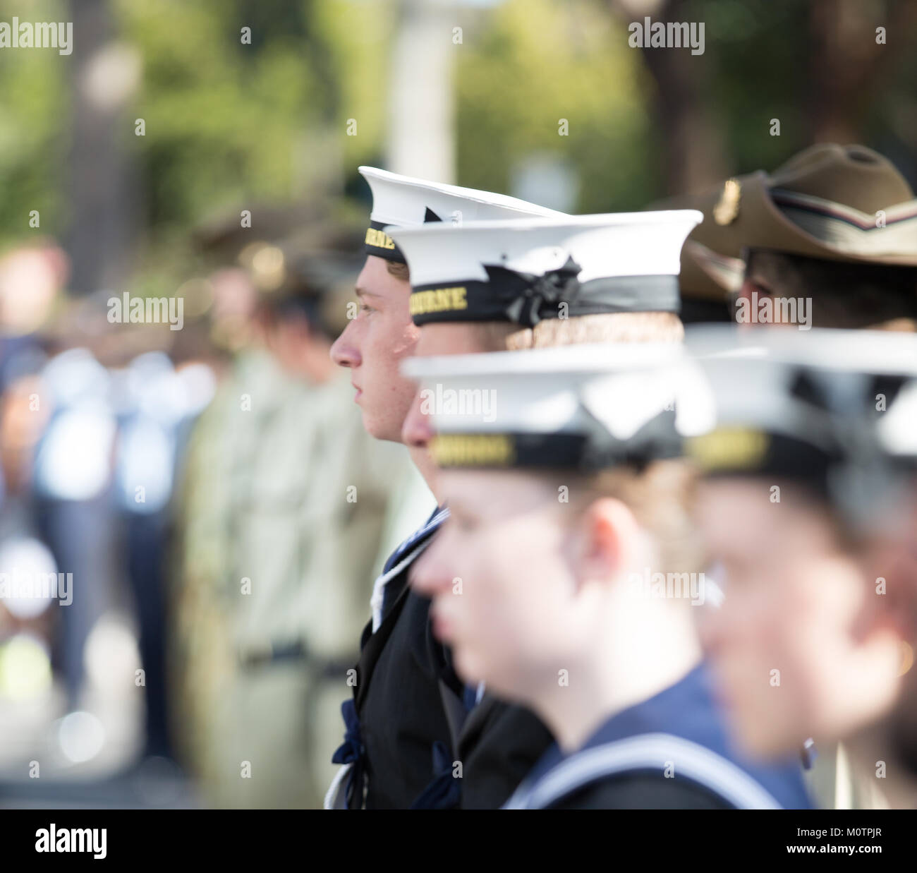 Les cadets de la marine à un défilé de l'ANZAC day, de l'Australie Banque D'Images