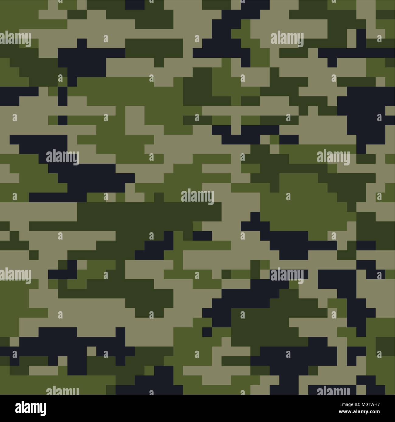 Camouflage pixel numérique modèle homogène. Texture vecteur de couleur verte Illustration de Vecteur