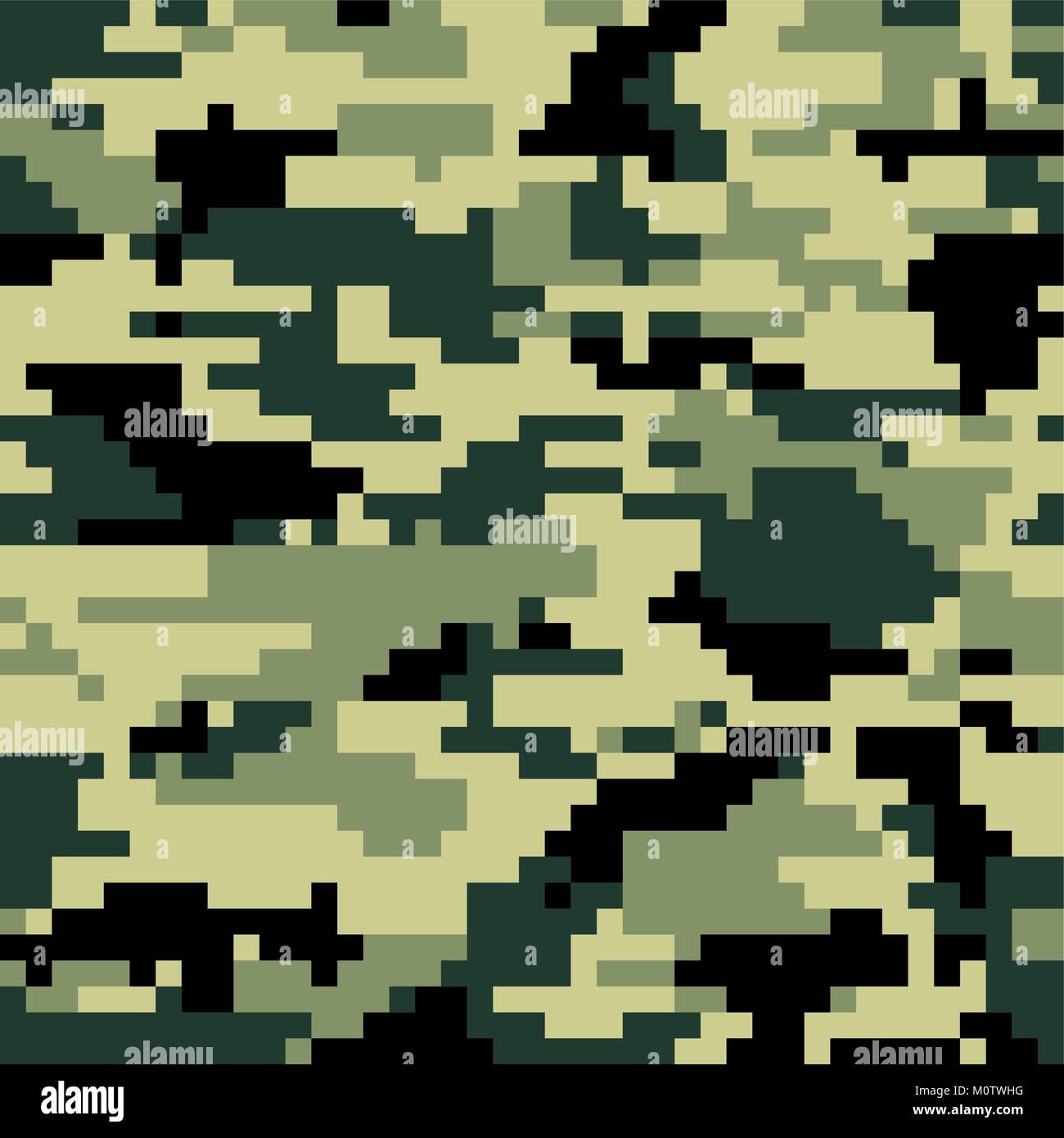 Camouflage pixel numérique modèle homogène. La texture en vecteur couleur jungle Illustration de Vecteur