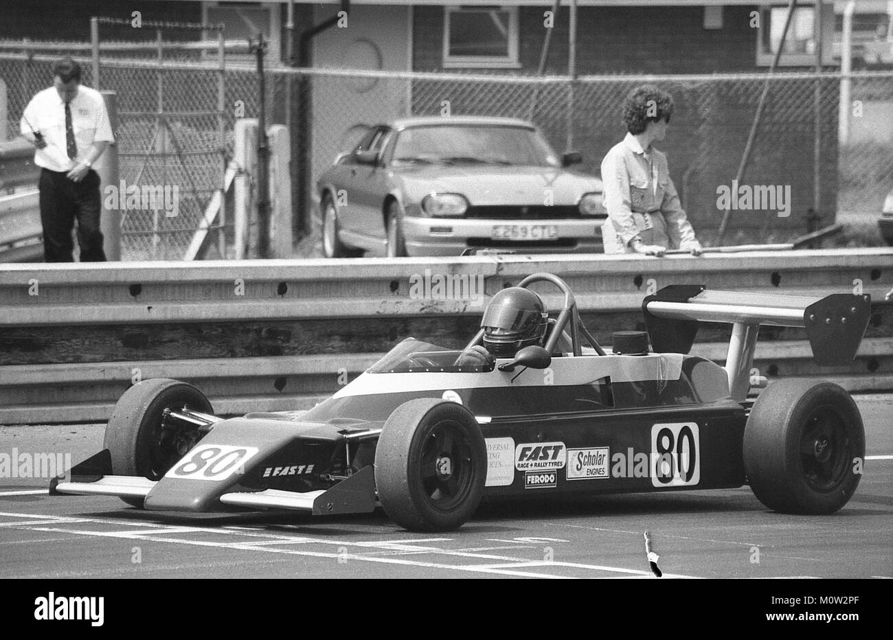 American F1 race car designer Steve Nichols racing pour le plaisir Banque D'Images