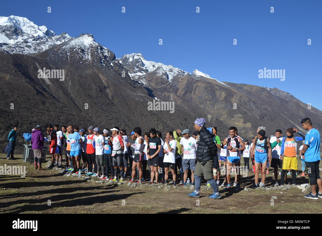 Marathon de Langtang 2017 - Népal Banque D'Images