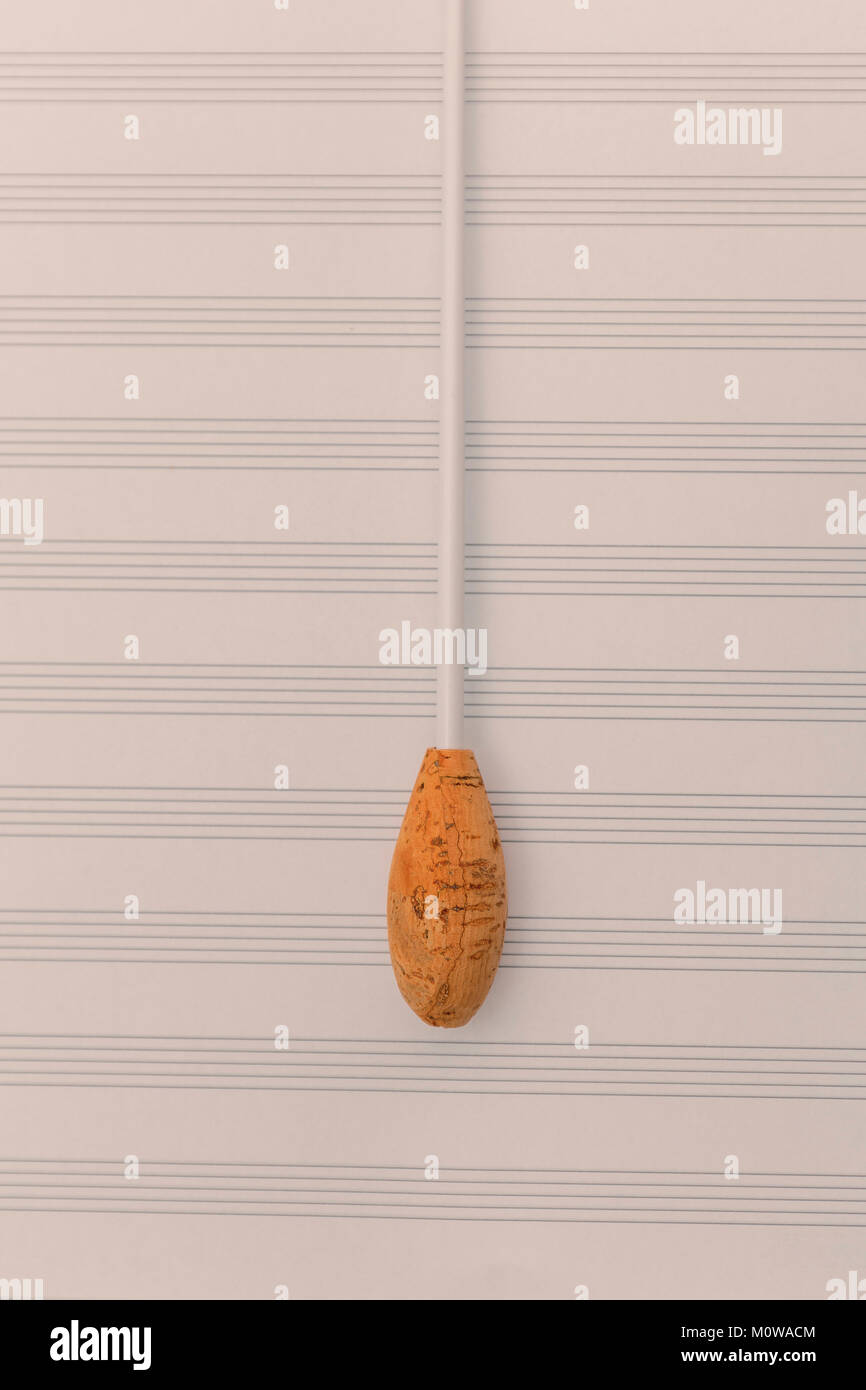 Baton sur une feuille de papier Banque D'Images