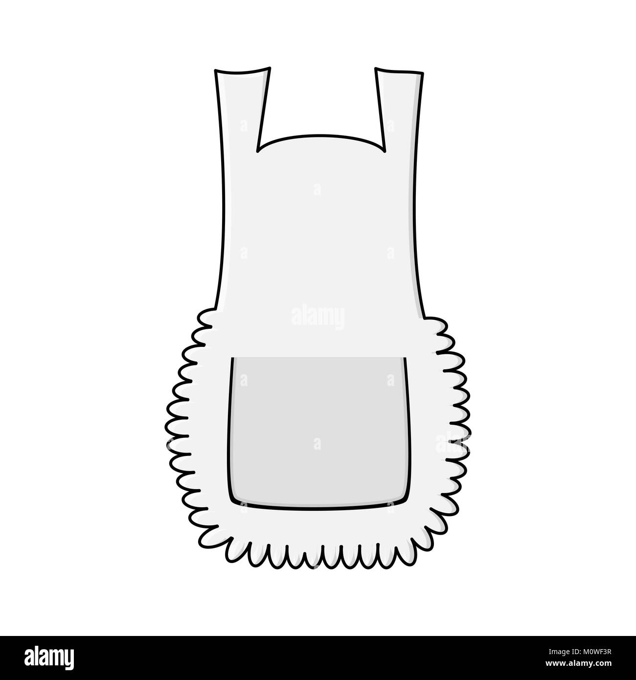 Tablier, cartoon pinafore isolé sur fond blanc Illustration de Vecteur